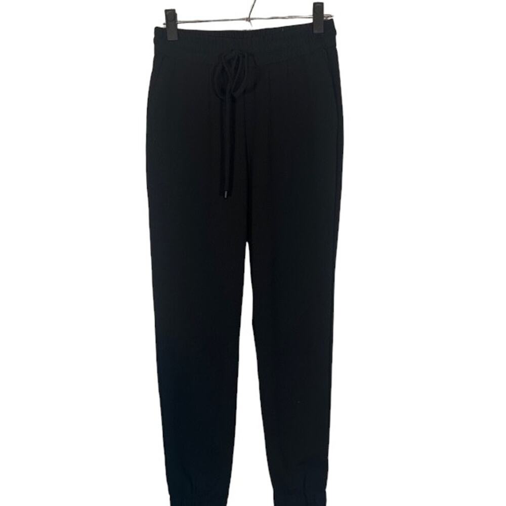 DKNY Women’s Black Drawstring Stretch Waist Lightweight Loungewear Joggers XXS